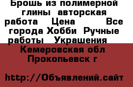 Брошь из полимерной глины, авторская работа. › Цена ­ 900 - Все города Хобби. Ручные работы » Украшения   . Кемеровская обл.,Прокопьевск г.